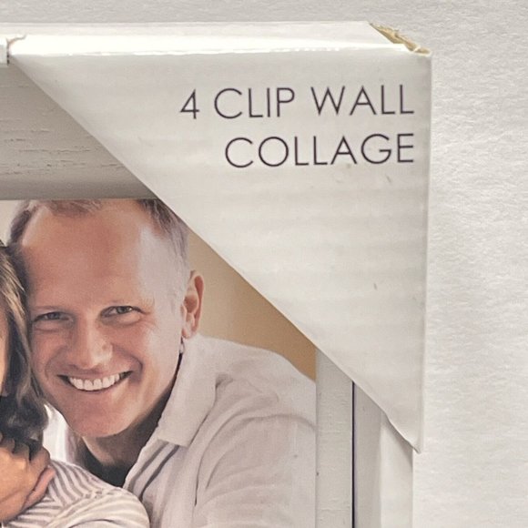 Spin Quotes 4 Clip Wall Collage Picture Frame 13"x12"x2" Holds 4 Pictures NEW - Picture 2 of 12